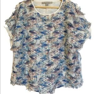 Andrew Marc Fringed Blouse